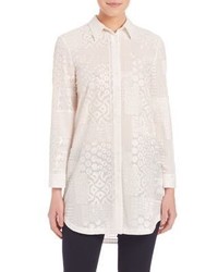 Белая туника с вышивкой