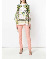 Белая туника с принтом от Cavalli Class