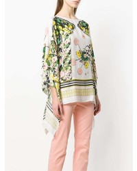 Белая туника с принтом от Cavalli Class