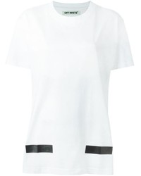 Женская белая футболка в горизонтальную полоску от Off-White
