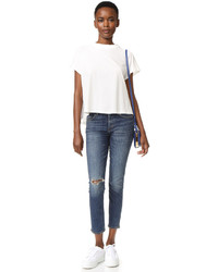 Женская белая футболка крючком от Sea