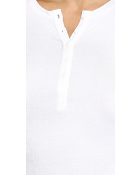 Женская белая футболка на пуговицах от ATM Anthony Thomas Melillo