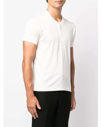 Мужская белая футболка на пуговицах от Tom Ford