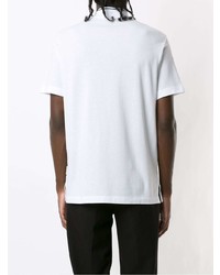 Мужская белая футболка на пуговицах от Armani Exchange