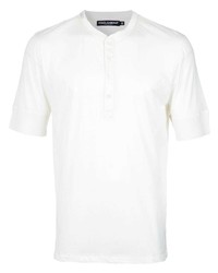 Мужская белая футболка на пуговицах от Dolce & Gabbana