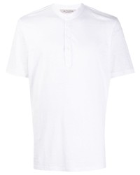 Мужская белая футболка на пуговицах от Fileria