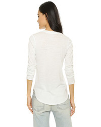 Женская белая футболка на пуговицах от NSF
