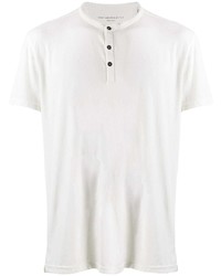 Мужская белая футболка на пуговицах от John Varvatos Star USA