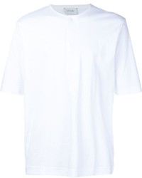 Мужская белая футболка на пуговицах от Lemaire