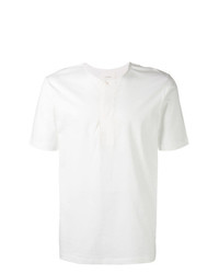 Мужская белая футболка на пуговицах от Lemaire