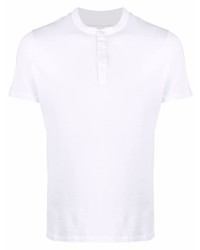 Мужская белая футболка на пуговицах от Majestic Filatures