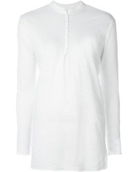 Женская белая футболка на пуговицах от Majestic Filatures