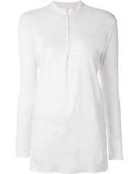 Женская белая футболка на пуговицах от Majestic Filatures