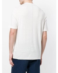 Мужская белая футболка на пуговицах от Roberto Collina