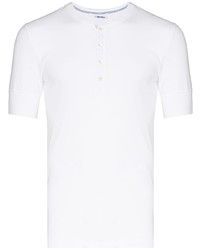 Мужская белая футболка на пуговицах от Schiesser