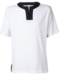 Мужская белая футболка на пуговицах от Y-3