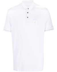 Мужская белая футболка-поло в горизонтальную полоску от Armani Exchange