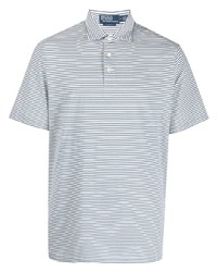 Мужская белая футболка-поло в горизонтальную полоску от Polo Ralph Lauren