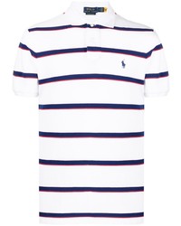 Мужская белая футболка-поло в горизонтальную полоску от Polo Ralph Lauren