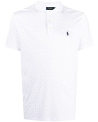 Мужская белая футболка-поло в горошек от Polo Ralph Lauren