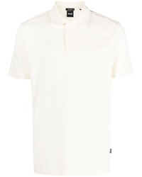 Мужская белая футболка-поло в сеточку от BOSS