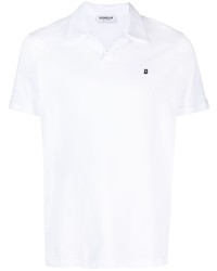 Мужская белая футболка-поло с вышивкой от Dondup