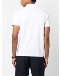 Мужская белая футболка-поло с вышивкой от Sun 68