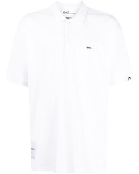 Мужская белая футболка-поло с вышивкой от Izzue