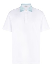 Мужская белая футболка-поло с вышивкой от Lanvin