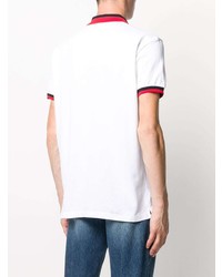 Мужская белая футболка-поло с вышивкой от DSQUARED2