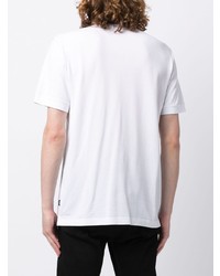 Мужская белая футболка-поло с вышивкой от BOSS