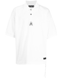 Мужская белая футболка-поло с вышивкой от Mastermind Japan