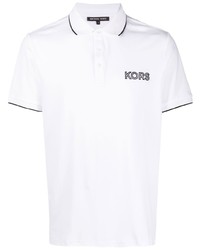 Мужская белая футболка-поло с вышивкой от Michael Kors