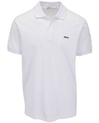 Мужская белая футболка-поло с вышивкой от Moncler