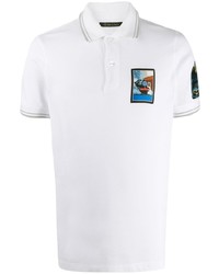 Мужская белая футболка-поло с вышивкой от Mr & Mrs Italy