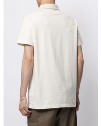 Мужская белая футболка-поло с вышивкой от Kent & Curwen