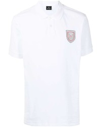 Мужская белая футболка-поло с вышивкой от PS Paul Smith