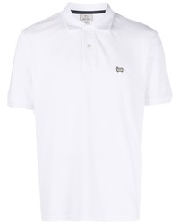 Мужская белая футболка-поло с вышивкой от Woolrich