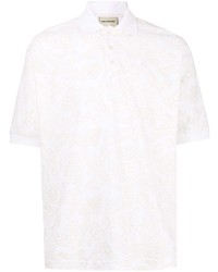 Мужская белая футболка-поло с "огурцами" от Drôle De Monsieur