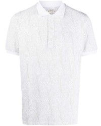 Мужская белая футболка-поло с "огурцами" от Etro
