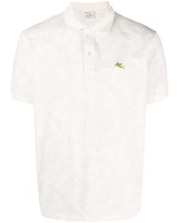 Мужская белая футболка-поло с "огурцами" от Etro