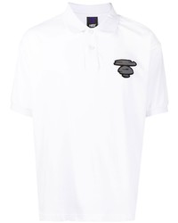 Мужская белая футболка-поло с принтом от AAPE BY A BATHING APE