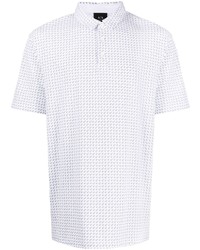 Мужская белая футболка-поло с принтом от Armani Exchange