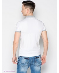 Мужская белая футболка-поло с принтом от BAGGAGE