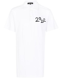 Мужская белая футболка-поло с принтом от Comme des Garcons Homme Deux