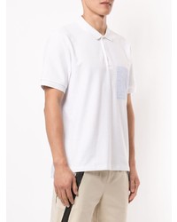 Мужская белая футболка-поло с принтом от Blackbarrett