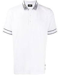 Мужская белая футболка-поло с принтом от Fendi