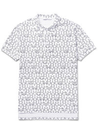Мужская белая футболка-поло с принтом от Givenchy