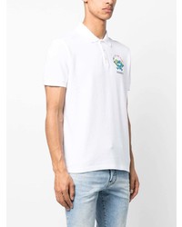 Мужская белая футболка-поло с принтом от DSQUARED2