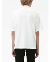 Мужская белая футболка-поло с принтом от JW Anderson